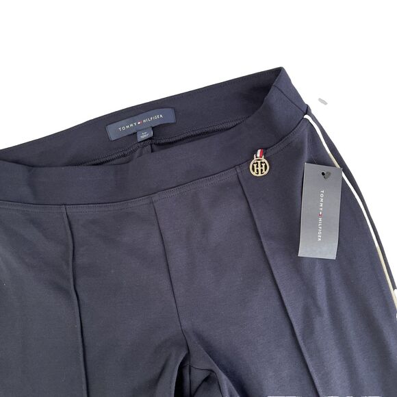 New Women’s Tommy Hilfiger Dress Pants Size Small Pleated NWT $69 Blue Silver - Picture 1 of 9